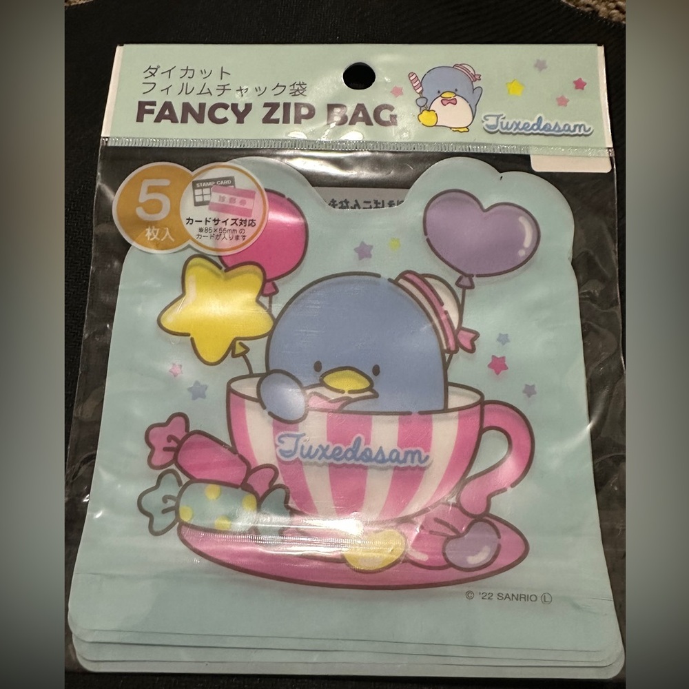 Sanrio Tuxedosam Fancy Zip Bags - Blue and Pink